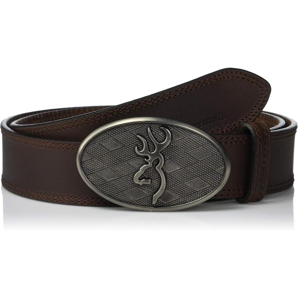 imageBrowning mens Mens BeltOval Buckmark Brown