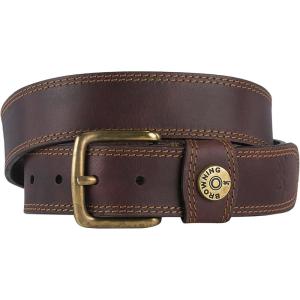 Browning Men’s Rugged Leather Casual Belts(Leather Slug (Brown))