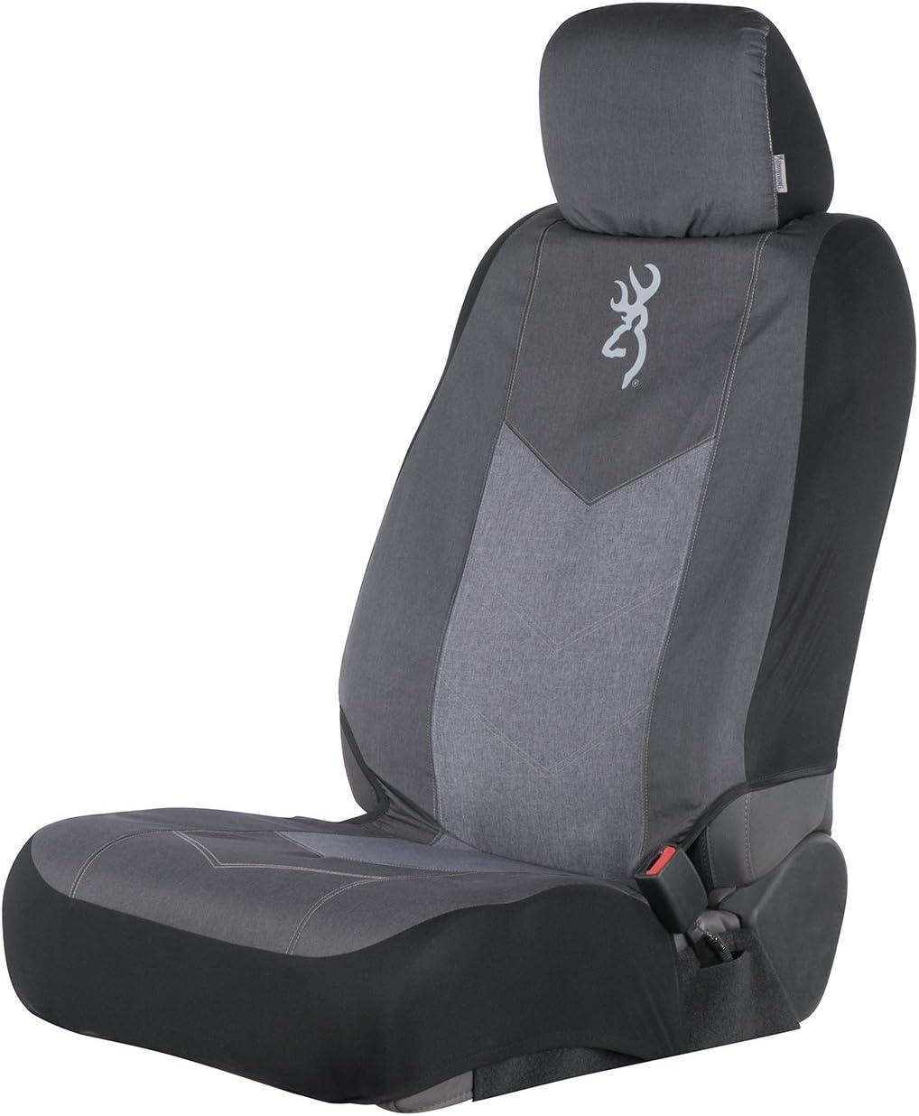 imageBrowning Universal Low Back and Bench Seat Covers Water and Dirt Resistant Car Truck and SUV Seat Covers Realtree Edge Excursion Low Back SingleChevron Heather Black