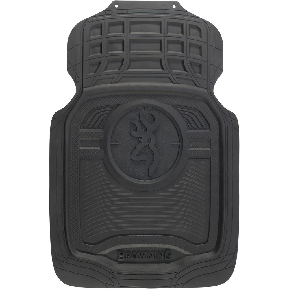 imageBrowning Car and Truck Floor Mats Premium Protection Against Water and Dirt Front Set of 2 Buckmark Scope Realtree EdgeBuckmark Scope Black