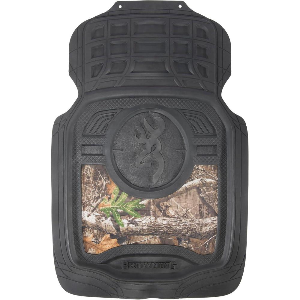 imageBrowning Car and Truck Floor Mats Premium Protection Against Water and Dirt Front Set of 2 Buckmark Scope Realtree EdgeBuckmark Scope Realtree Edge