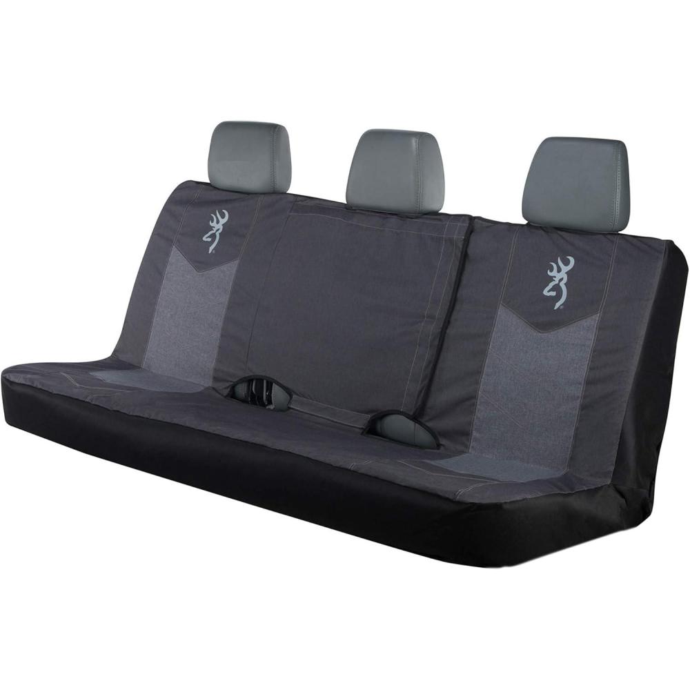 imageBrowning Universal Low Back and Bench Seat Covers Water and Dirt Resistant Car Truck and SUV Seat Covers Realtree Edge Excursion Low Back SingleChevron Heather Black
