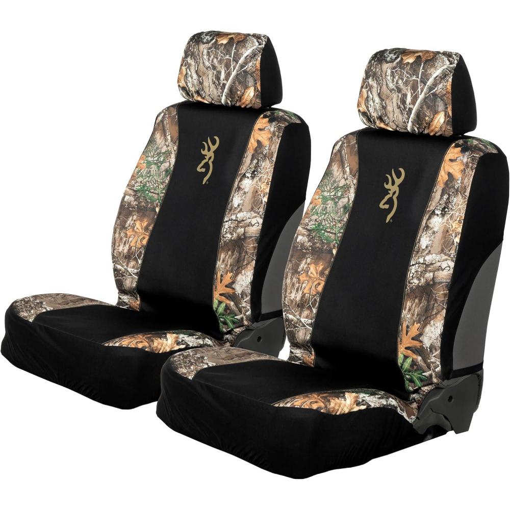 imageBrowning Universal Low Back and Bench Seat Covers Water and Dirt Resistant Car Truck and SUV Seat Covers Realtree Edge Excursion Low Back SingleMorgan Realtree Edge