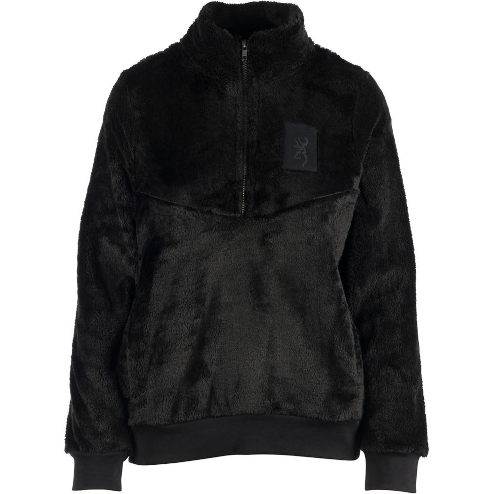 imageBrowning Womens Hannah Pullover Hiloft Fleece HalfZip SweaterBlack