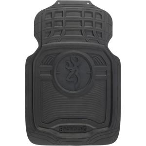 Browning Car and Truck Floor Mats, Premium Protection Against Water and Dirt, Front Set of 2, Buckmark Scope (Realtree Edge)(Buckmark Scope (Black))