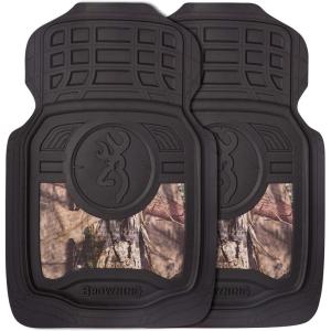Browning Car and Truck Floor Mats, Premium Protection Against Water and Dirt, Front Set of 2, Buckmark Scope (Realtree Edge)(Buckmark Scope (Mossy Oak Break-Up Country))