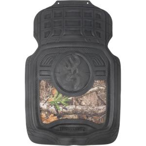 Browning Car and Truck Floor Mats, Premium Protection Against Water and Dirt, Front Set of 2, Buckmark Scope (Realtree Edge)(Buckmark Scope (Realtree Edge))