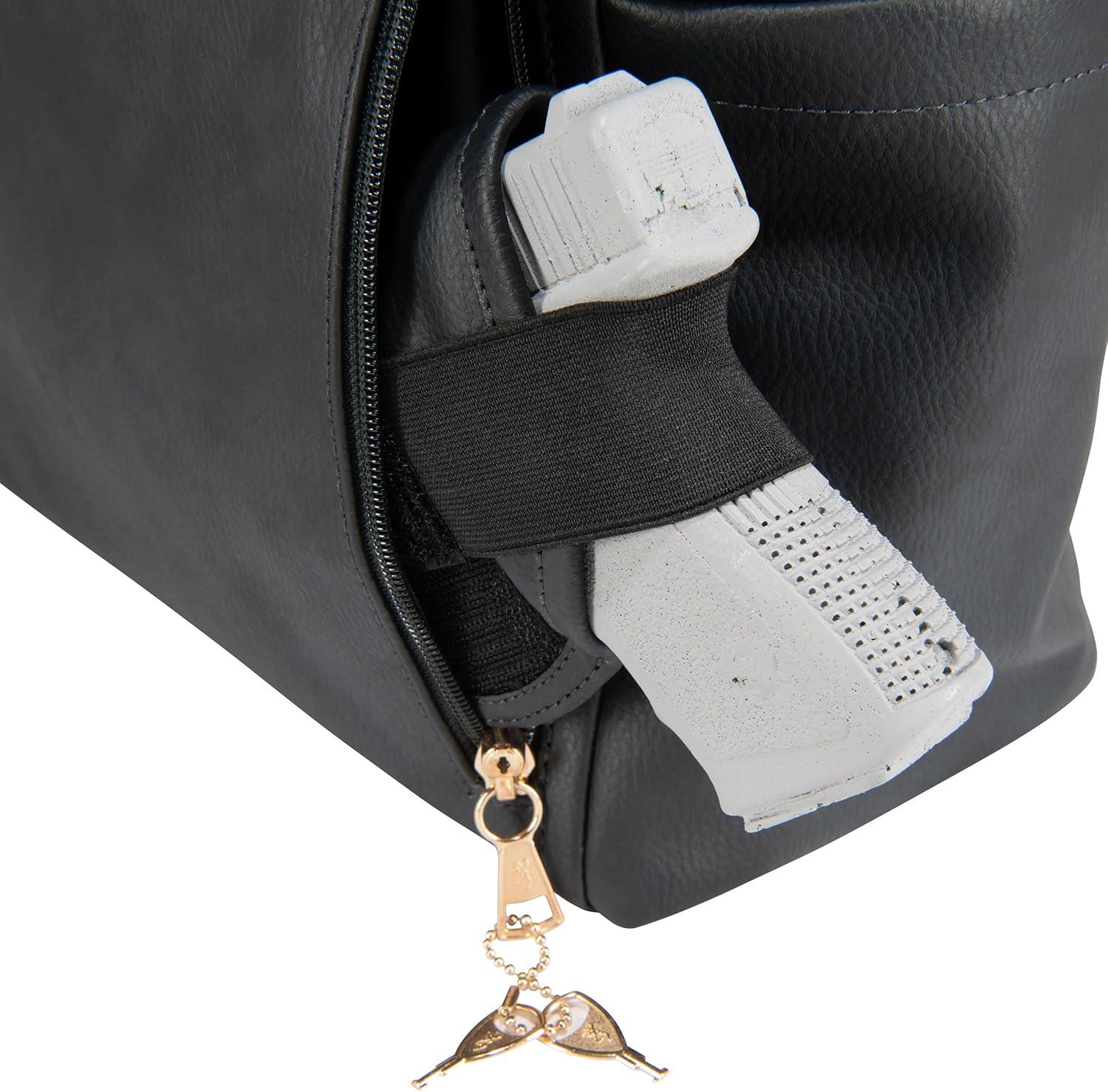 image:imageBrowning Womens Concealed Carry Addison Purse Premium Holstered Handbag With Safety Locking Option Black
