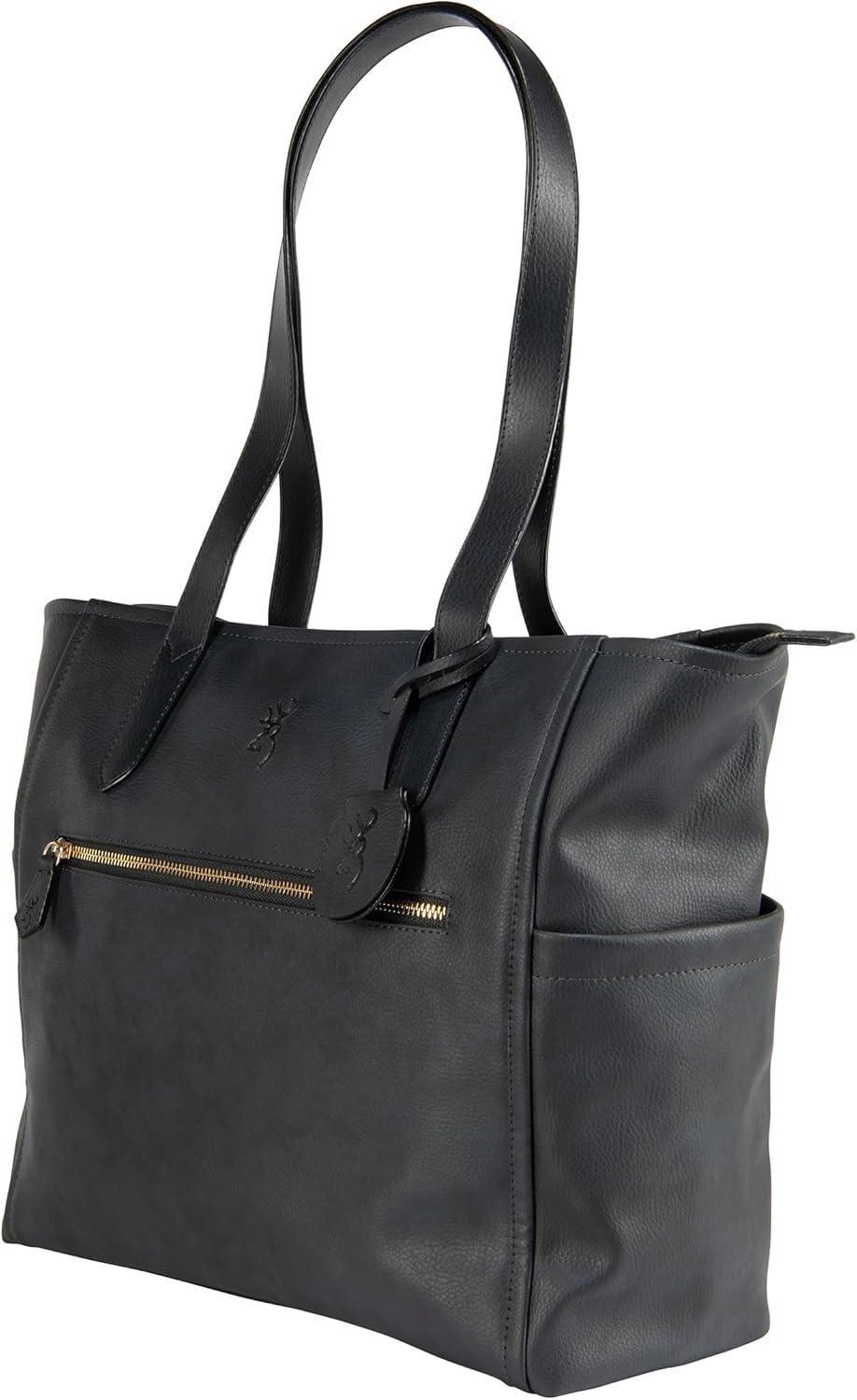 image:imageBrowning Womens Concealed Carry Addison Purse Premium Holstered Handbag With Safety Locking Option Black
