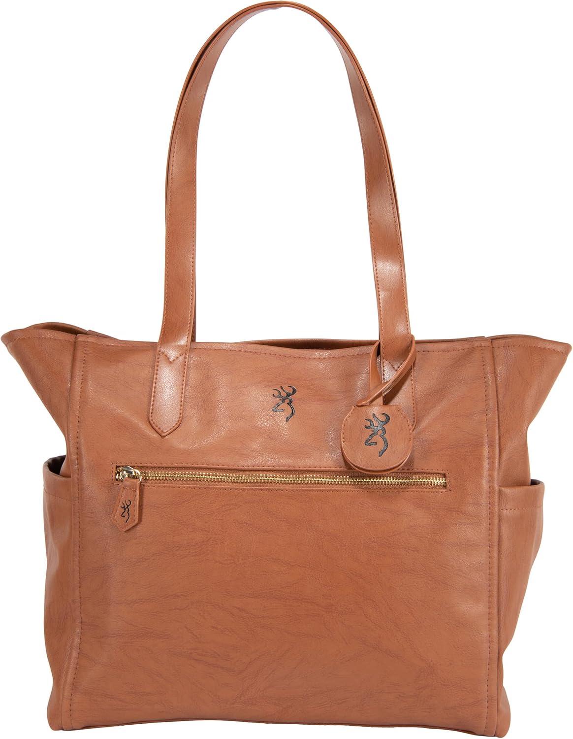 image:imageBrowning Womens Concealed Carry Addison Purse Premium Holstered Handbag With Safety Locking Option Brown