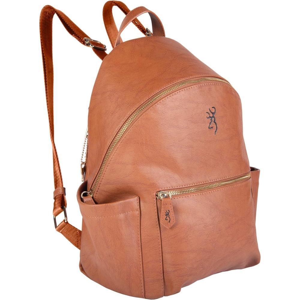 image:imageBrowning Womens Concealed Carry Harper Backpack Premium Holstered Handbag With Safety Locking Option Brown