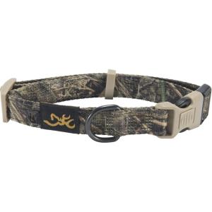 Browning Classic Preformance Webbing Pet Collar, Fully Adjustable, Available in Solid Colors and Camo Patterns, Ovix Camo, Large(Realtree MAX-7)