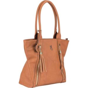 Browning Women’s Concealed Carry Alexandria Purse, Premium Holstered Handbag With Safety Locking Option, Brown