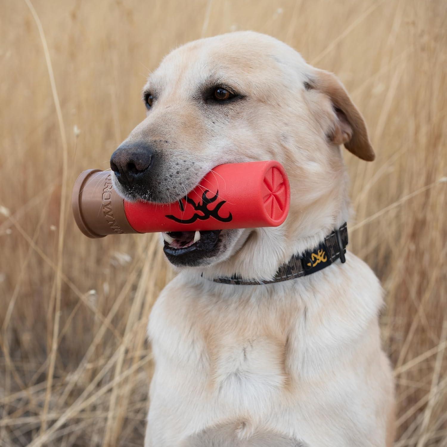 image:imageBrowning Pet Toys Durable Dog Toys for Tug and Fetch Shot Shell Red Squeaker ToyShot Shell Red Squeaker Toy
