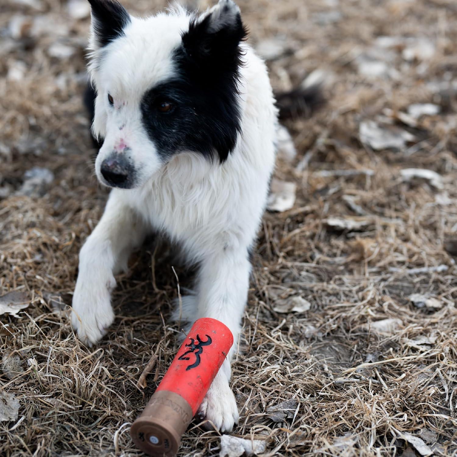image:imageBrowning Pet Toys Durable Dog Toys for Tug and Fetch Shot Shell Red Squeaker ToyShot Shell Red Squeaker Toy
