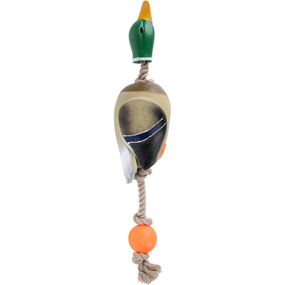 image:imageBrowning Pet Toys Durable Dog Toys for Tug and Fetch Shot Shell Red Squeaker ToyDuck Rope Toy