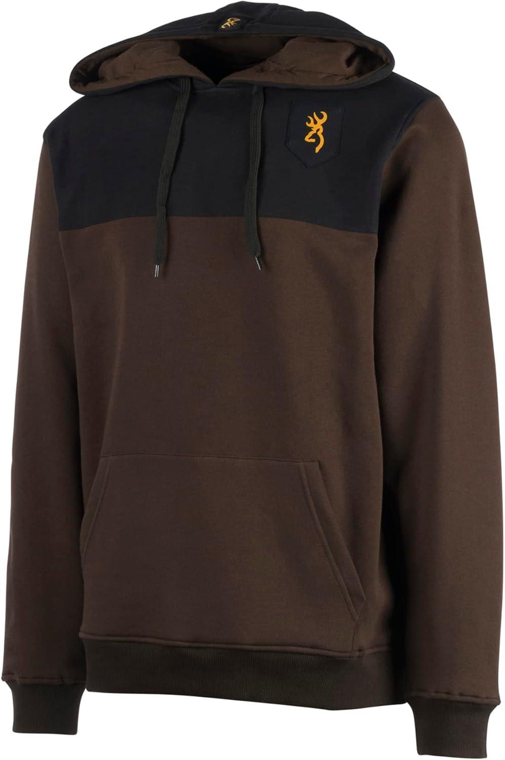 image:imageBrowning mens Travis Sweatshirt Performance Colorblocked HoodieBlack Olive
