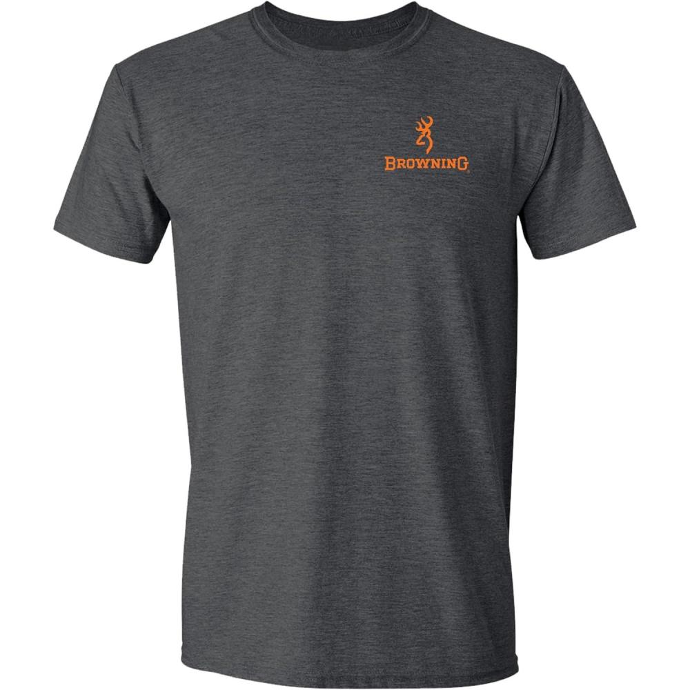 image:imageBrowning Mens Buckmark TShirt Hunting amp Outdoors Short Sleeve Graphic TeesHalf Realtree Edge Buckmark Dark Heather