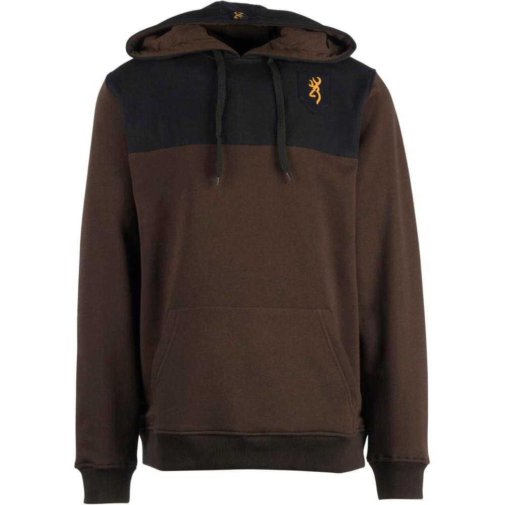 image:imageBrowning mens Travis Sweatshirt Performance Colorblocked HoodieBlack Olive
