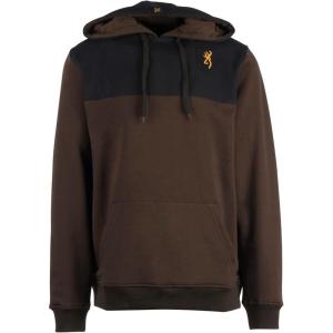Browning mens Travis Sweatshirt, Performance Colorblocked Hoodie(Black Olive)