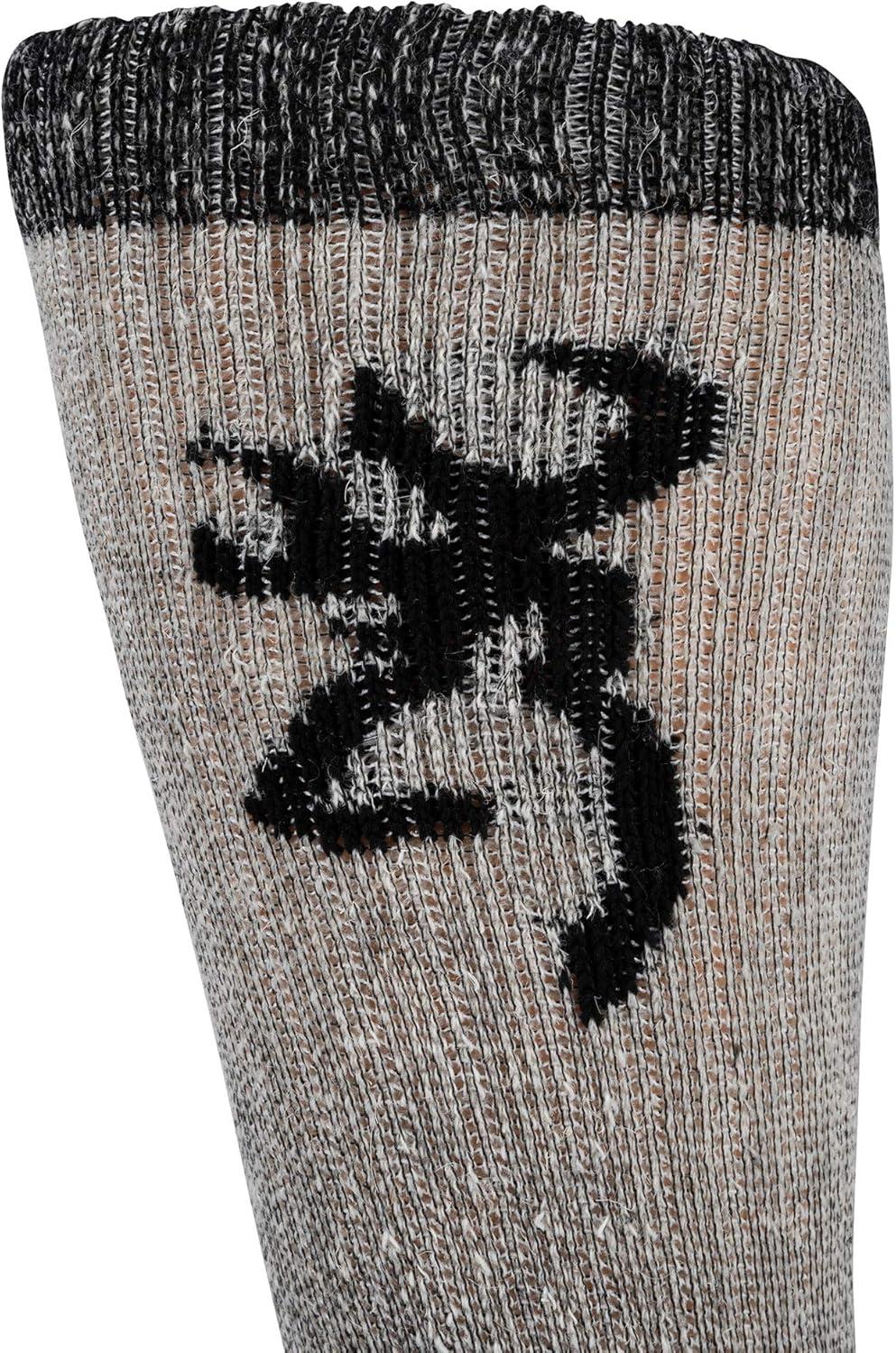 image:imageBrowning Mens Wool Buckmark Socks 2 Pairs Wool Blend Outdoor Boot Socks with Arch SupportPoplar OliveBlack