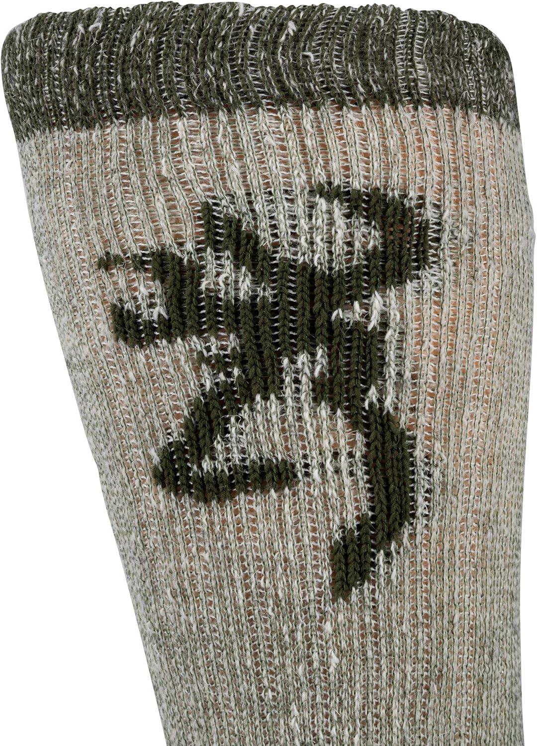 image:imageBrowning Mens Wool Buckmark Socks 2 Pairs Wool Blend Outdoor Boot Socks with Arch SupportPoplar OliveBlack