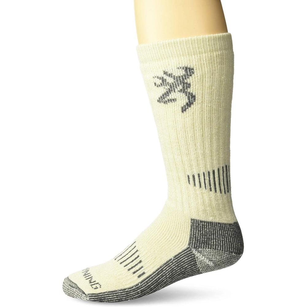 image:imageBrowning Everyday Lightweight Buckmark Socks 3 Pairs Soft Knit All Season Crew SocksMens Heavyweight Tallerino Moonbeam