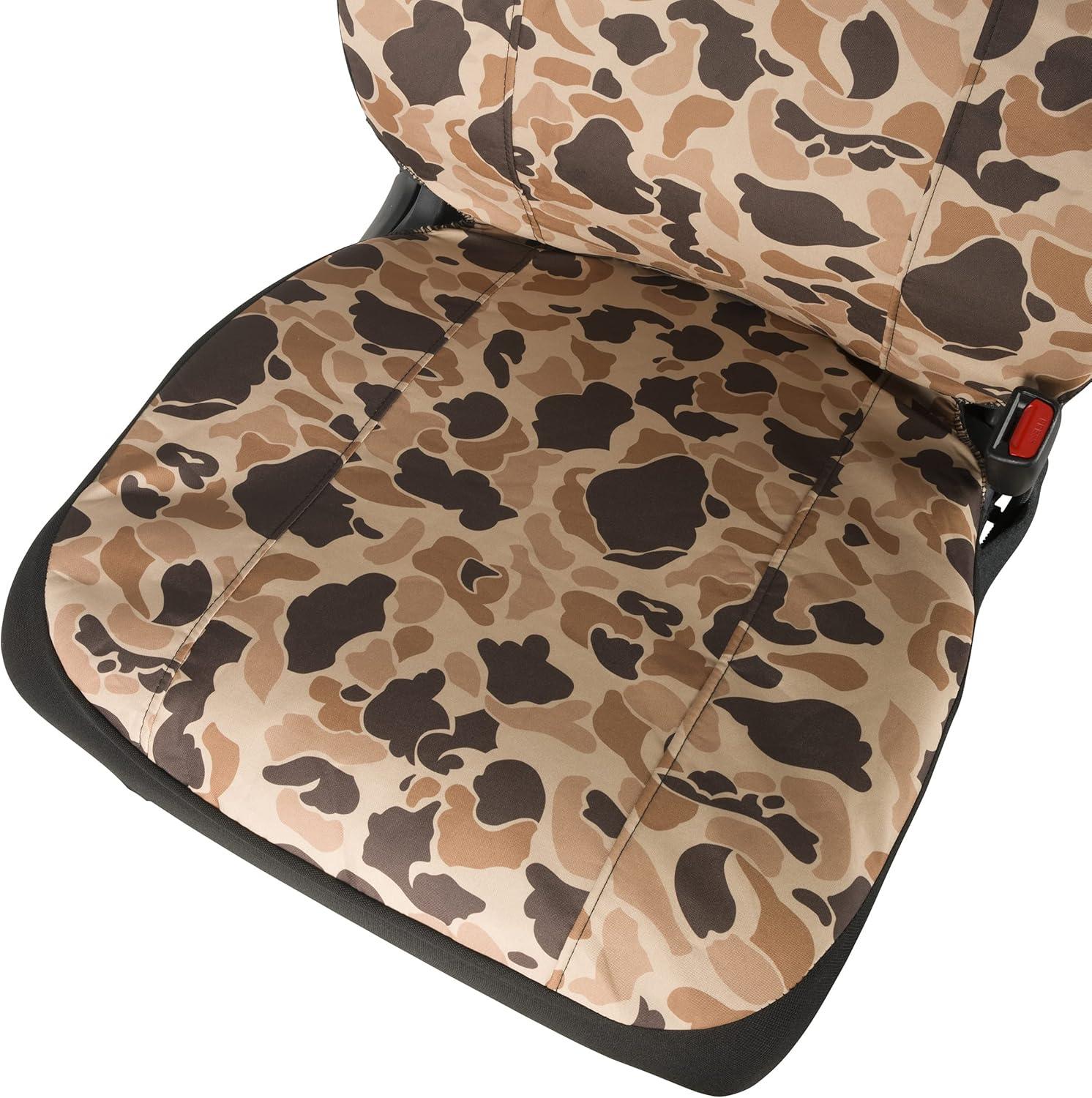 image:imageBrowning Universal Front and Bench Seat Covers Water Resistant for Car Truck and SUV Chevron Heather Gray BlackArms Co Tan Duck Camo
