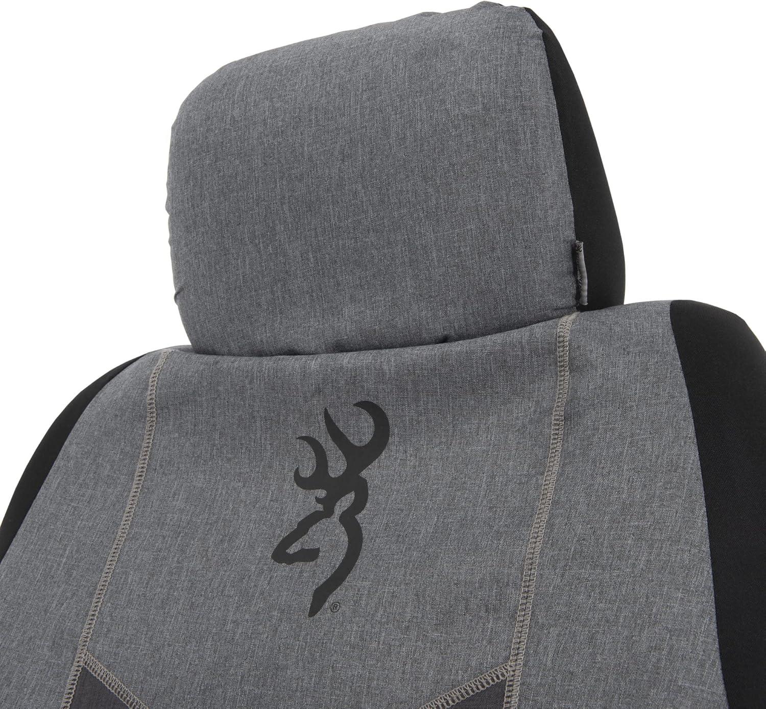image:imageBrowning Universal Front and Bench Seat Covers Water Resistant for Car Truck and SUV Chevron Heather Gray BlackChevron Heather GrayBlack