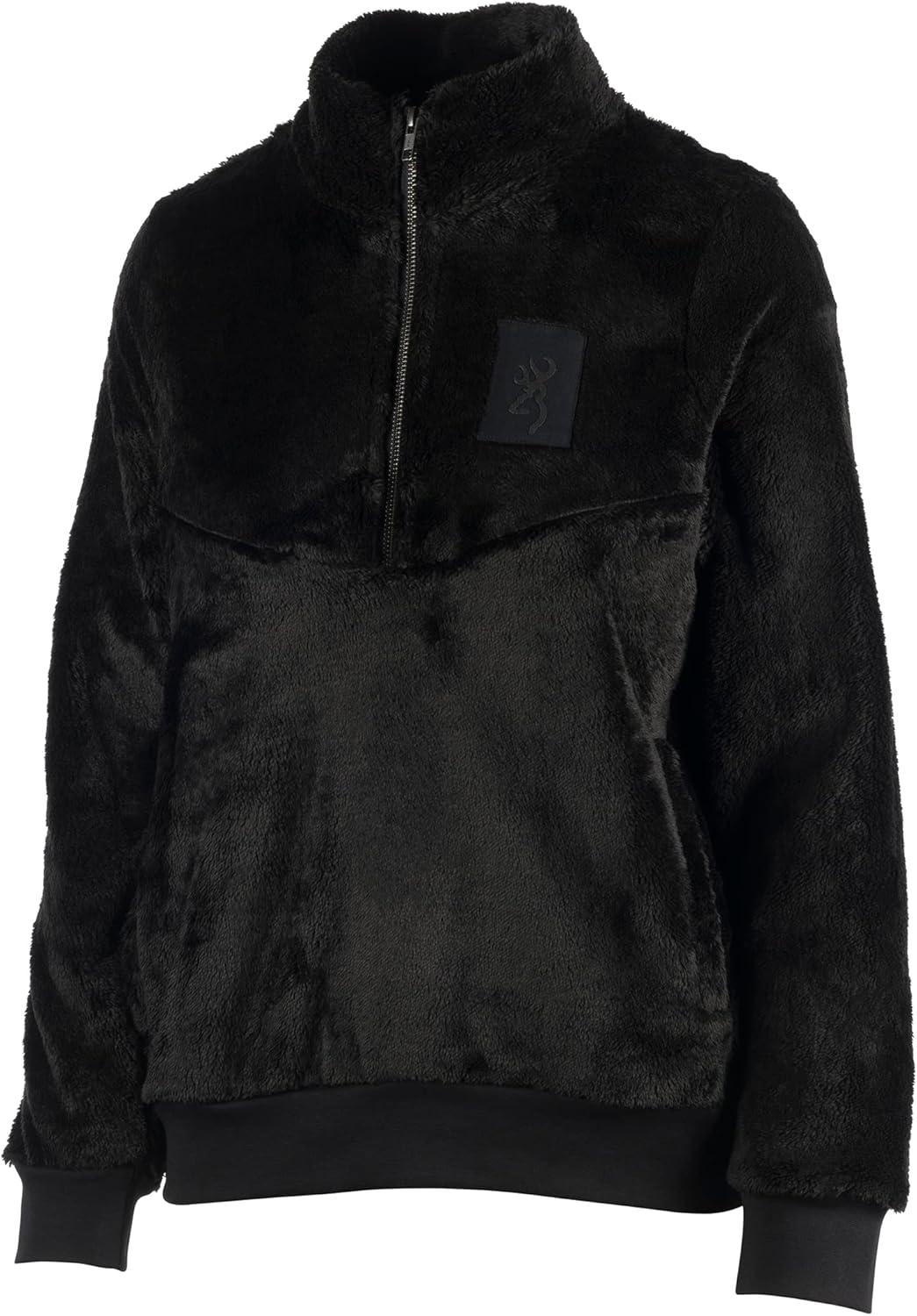 image:imageBrowning Womens Hannah Fleece Pullover Hiloft Fleece Halfzip SweaterBlack