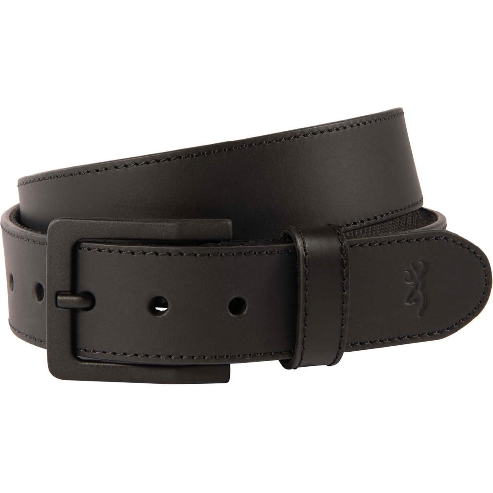 image:imageBrowning Mens Rugged Leather Casual BeltsBuckmark Gun Belt Black
