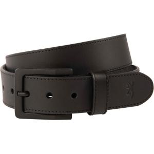 Browning Men’s Rugged Leather Casual Belts(Buckmark Gun Belt (Black))